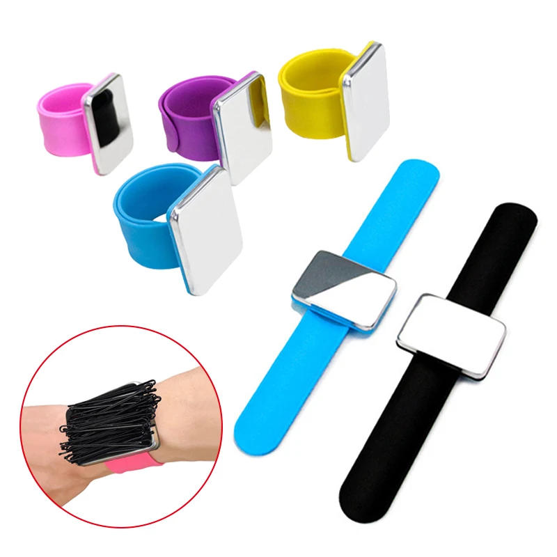 

Salon Hairdressing Magnetic Bracelet Hairpins Storage Magnetic Attraction Adjustable Wristband Barber Styling Tools Accessories