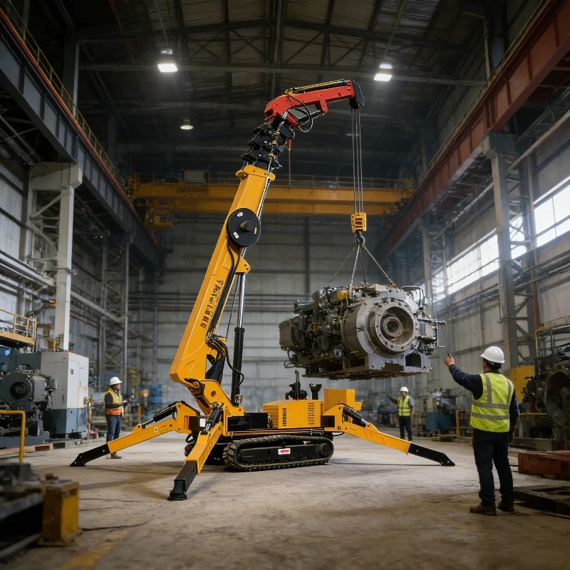 Portable Electric Spider Crane Compact Hoist Energy Saving Remote Monitoring Industrial Narrow Space Lifting Equipment