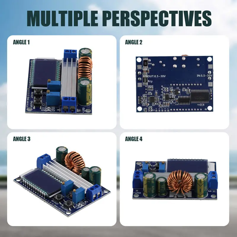 Adjustable Voltage Regulator Module With LCD Display, Versatile Step-Up/Down Voltage Control Perfect For DIY Electronics