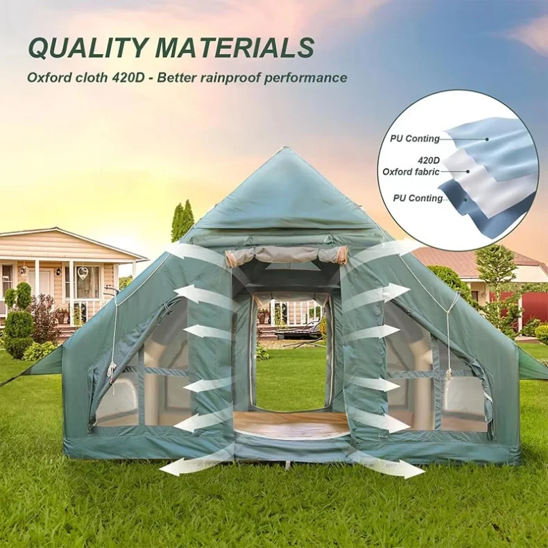 

Strovan Professional Factory Wholesale Custom Logo Outdoor Light Inflatable Camping Tent Rainproof Family Air Tent