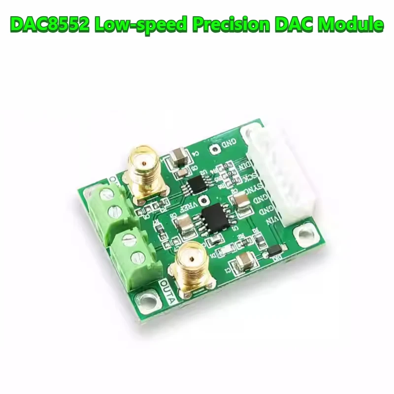 DAC8552 Module, Low Speed Precision DAC Unipolar 5V Output, Onboard AD586 Reference KDT8552DAC-001