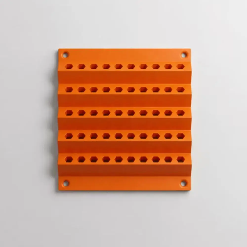 50 Hole Screwdriver Bit Organizer 3D Printing Large Capacity Hex Screwdriver Bit Holder Slot Design Save Space