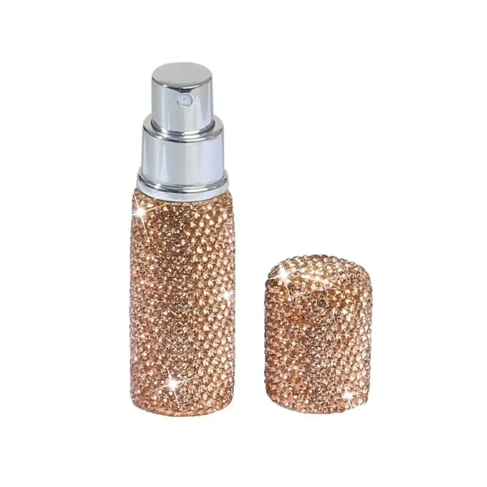 

New 10ml Perfume Bottle Portable Empty Refillable Bottles Glass Full Rhinestone Storage Container Makeup Tool