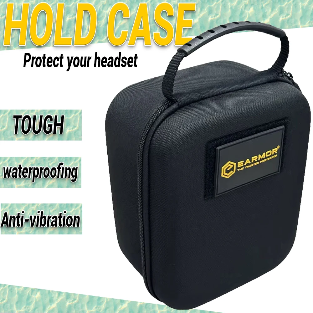 EARMOR Tactical Headphone Hard Storage Hunting Bags, Portable Lightweight Headphone Case, Waterproof M31/M32/ M31H/M32H Headset