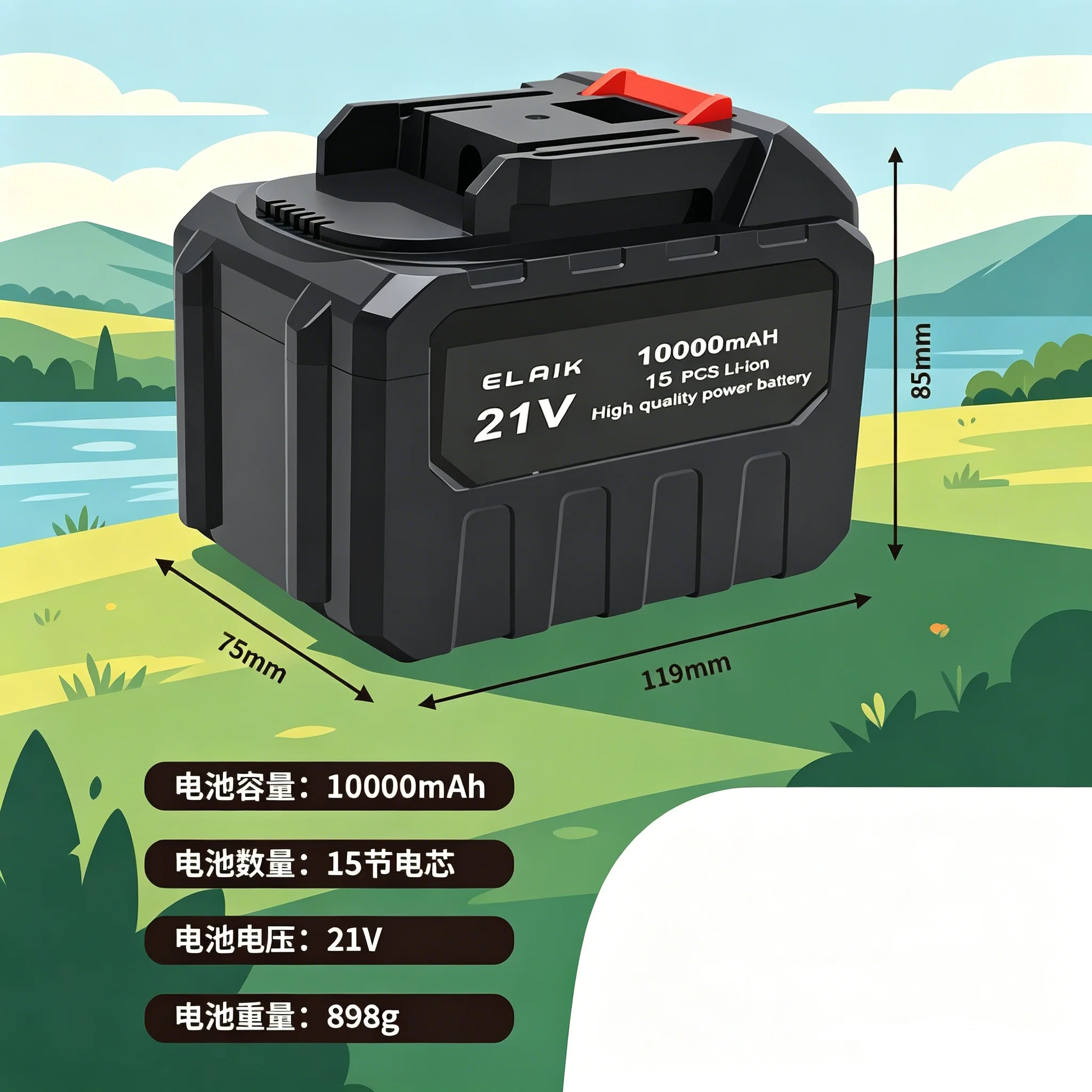 Original 10000mAh 6000mAh 21V Lithium-Ion Rechargeable Battery for Makita 18V 20V Cordless Drill Brushless Wrench Screwdriver
