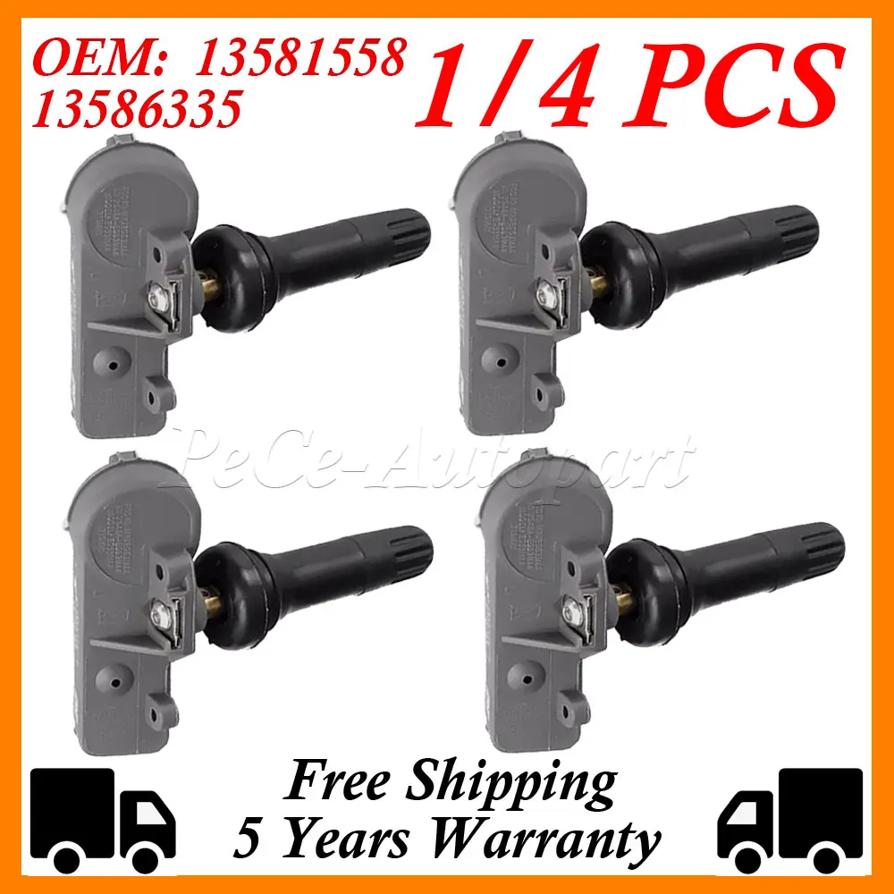 1/4Pcs TPMS Tire Pressure Sensor 13586335 315MHz For Cadillac Escalade Chevrolet Avalanche Express Suburban GMC Sierra 20923680