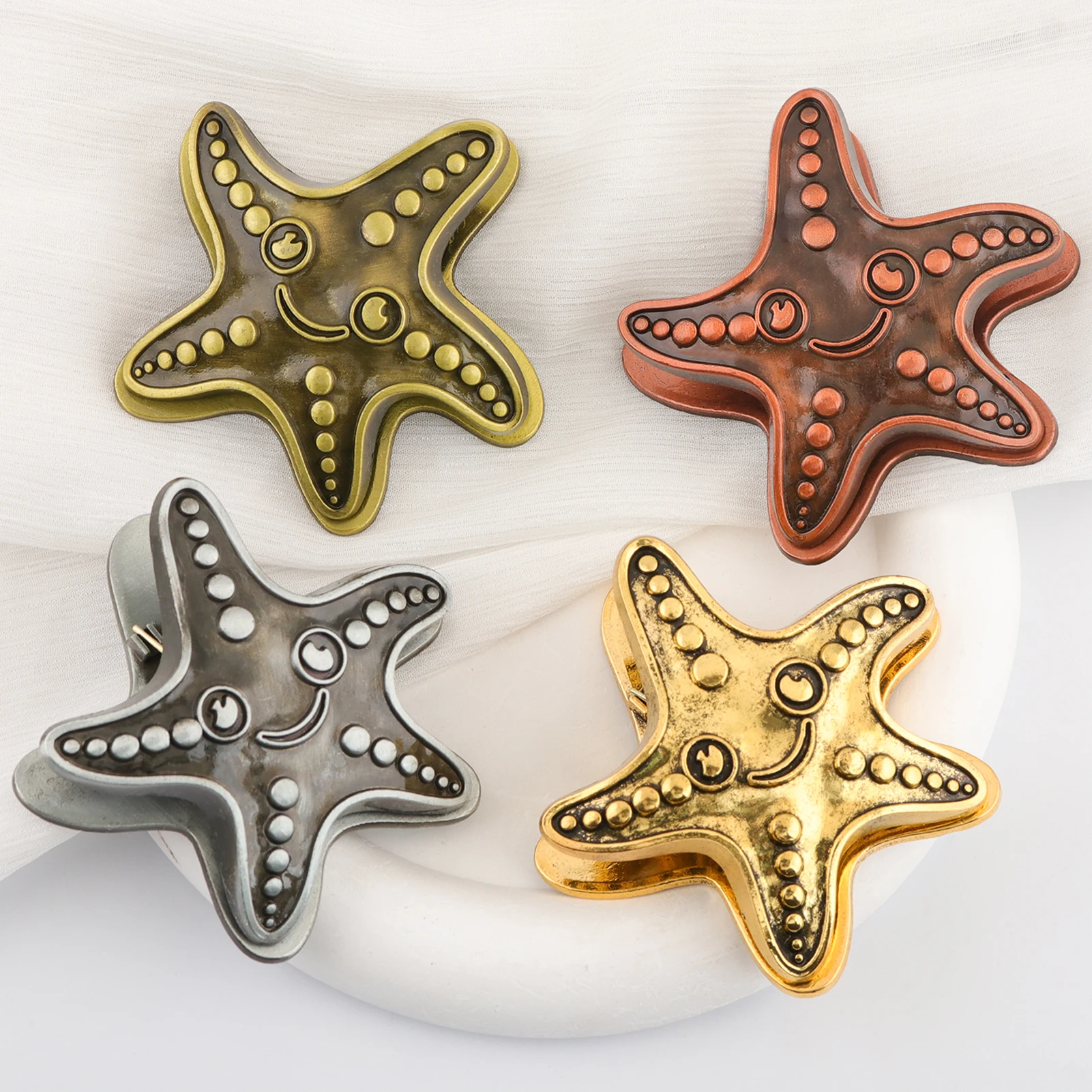 Vintage Starfish Shell Fixed Bookmark Holder 3D Stereoscopic Marine Animal Diary Holder A Beach Gift For Readers And Creators