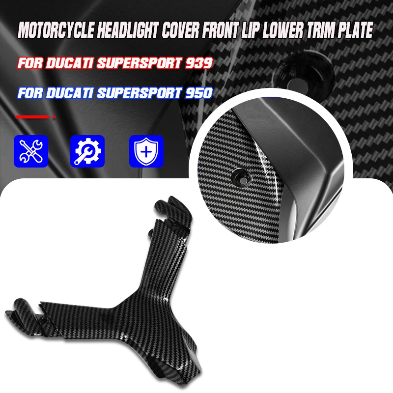 

Motorcycle Hydro Dipped Carbon Fiber Finish Cente Headlight Fairing For Ducati Supersport 939 2017-2020 Supersport 950 2021-2024