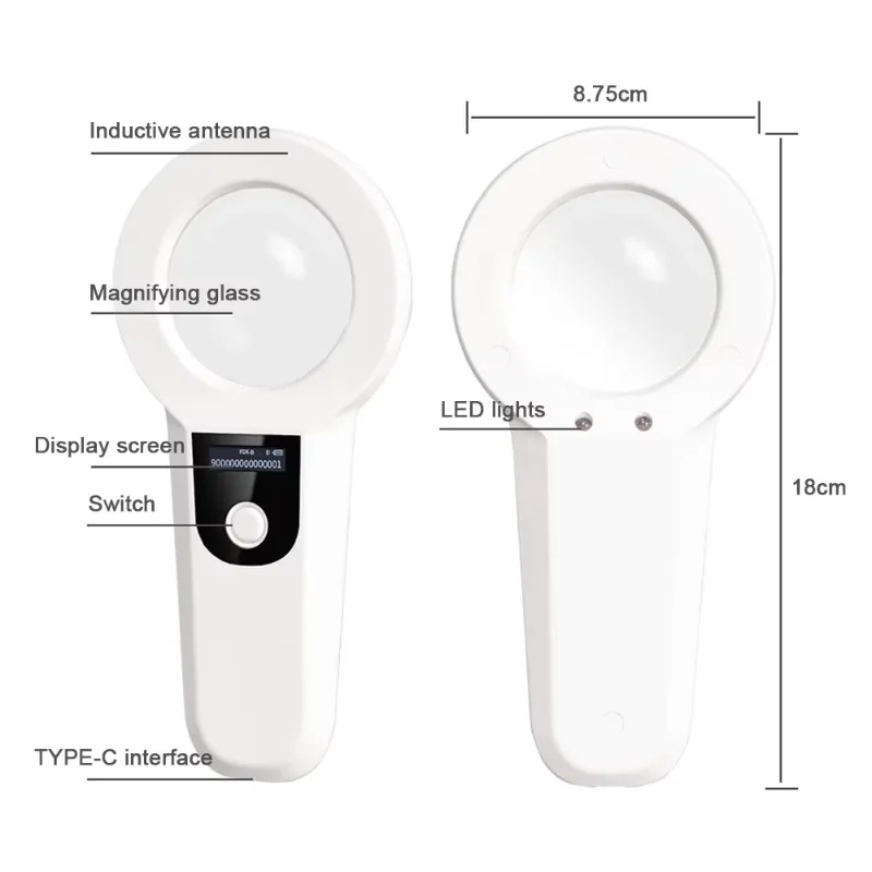 ошейник с чипом New Pet Microchip Scanner Identifies and Locates Electronic Tags.