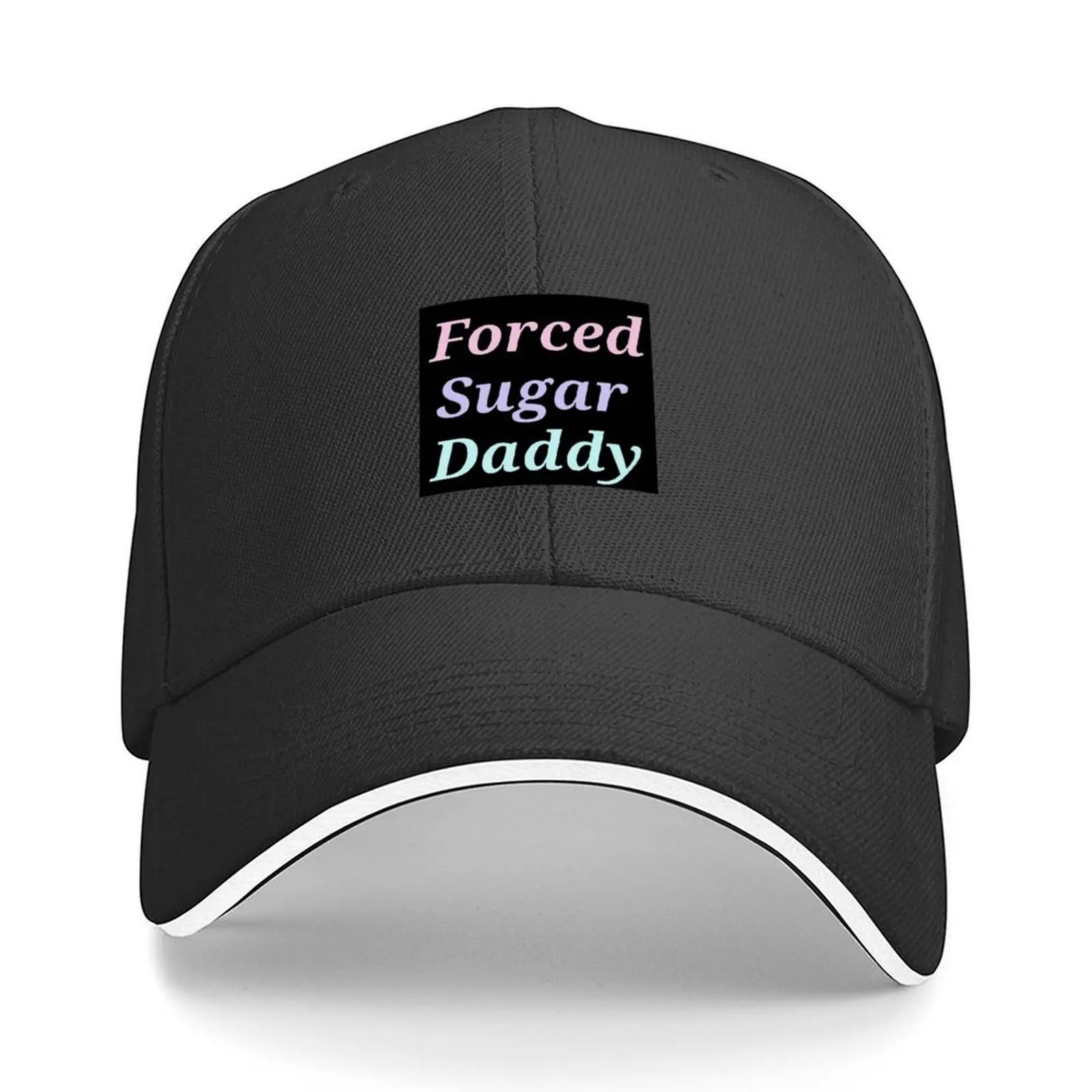 

Forced Sugar Daddy, but make it cute Baseball Cap Mountaineering Custom Cap Golf Wear Bobble Hat Male Women's