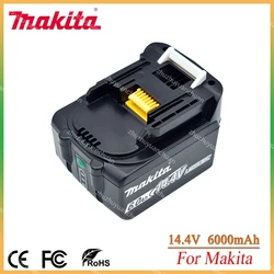 Oryginalny akumulator litowo-jonowy Makita 6,0 Ah 14,4 V do elektronarzędzi Makita 14 V 6,0 Ah BL1460 BL1430 1415 194066 -1