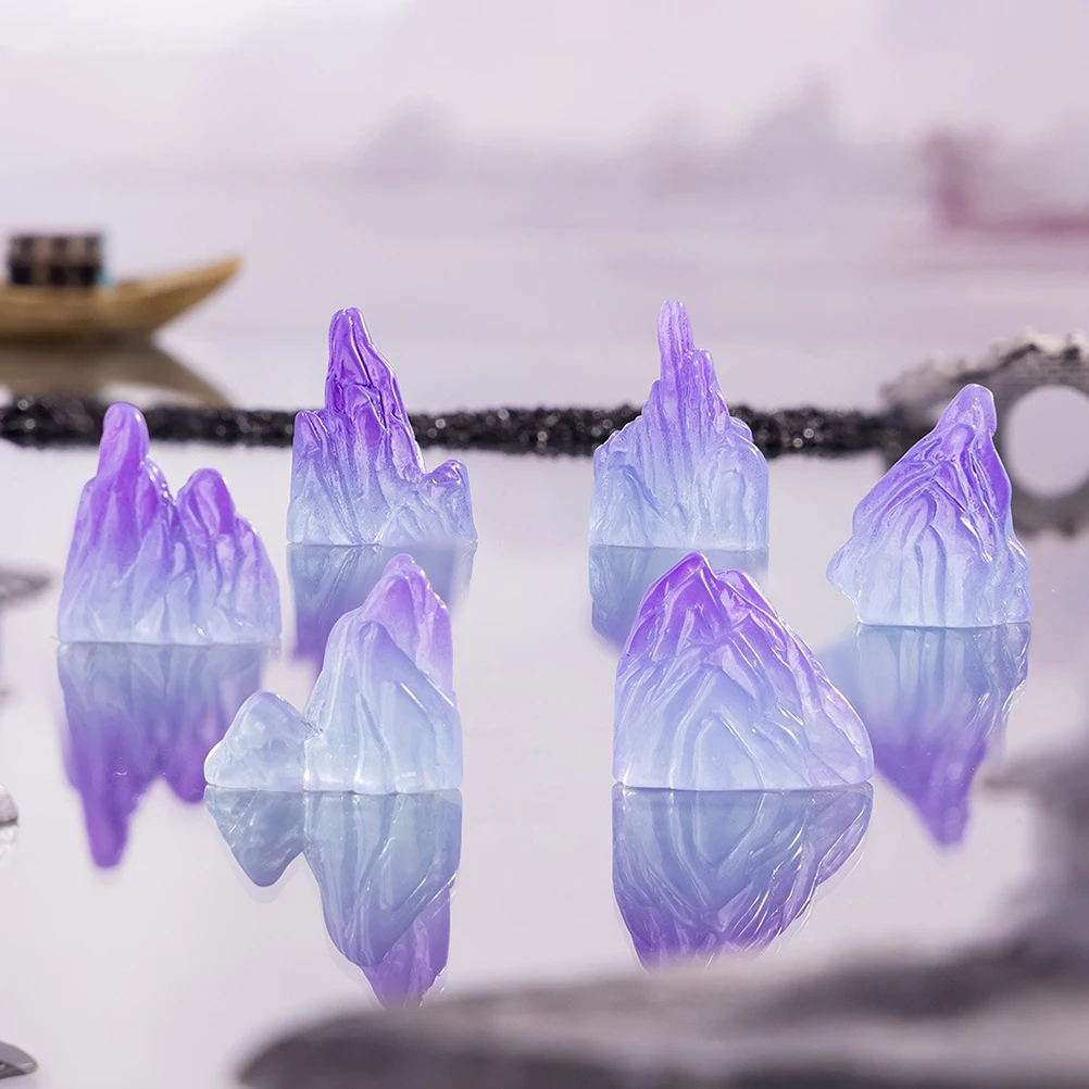 18 szt. Świecące Mini Dekoracje do Mikrokrajobrazu, Kolorowe Ozdoby z Żywicy, Akcesoria do Bajkowego Ogrodu, Akwarium, Bonsai, Terrarium