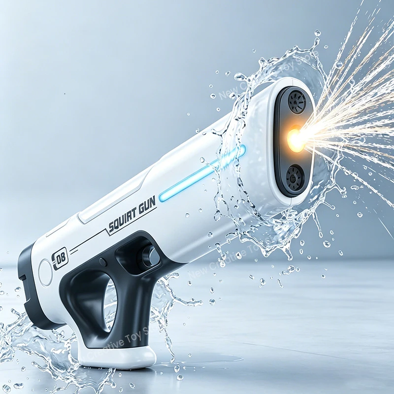 デュアルモードパルス式電動連続発射自動水鉄砲-大人用屋外夏用水鉄砲おもちゃ