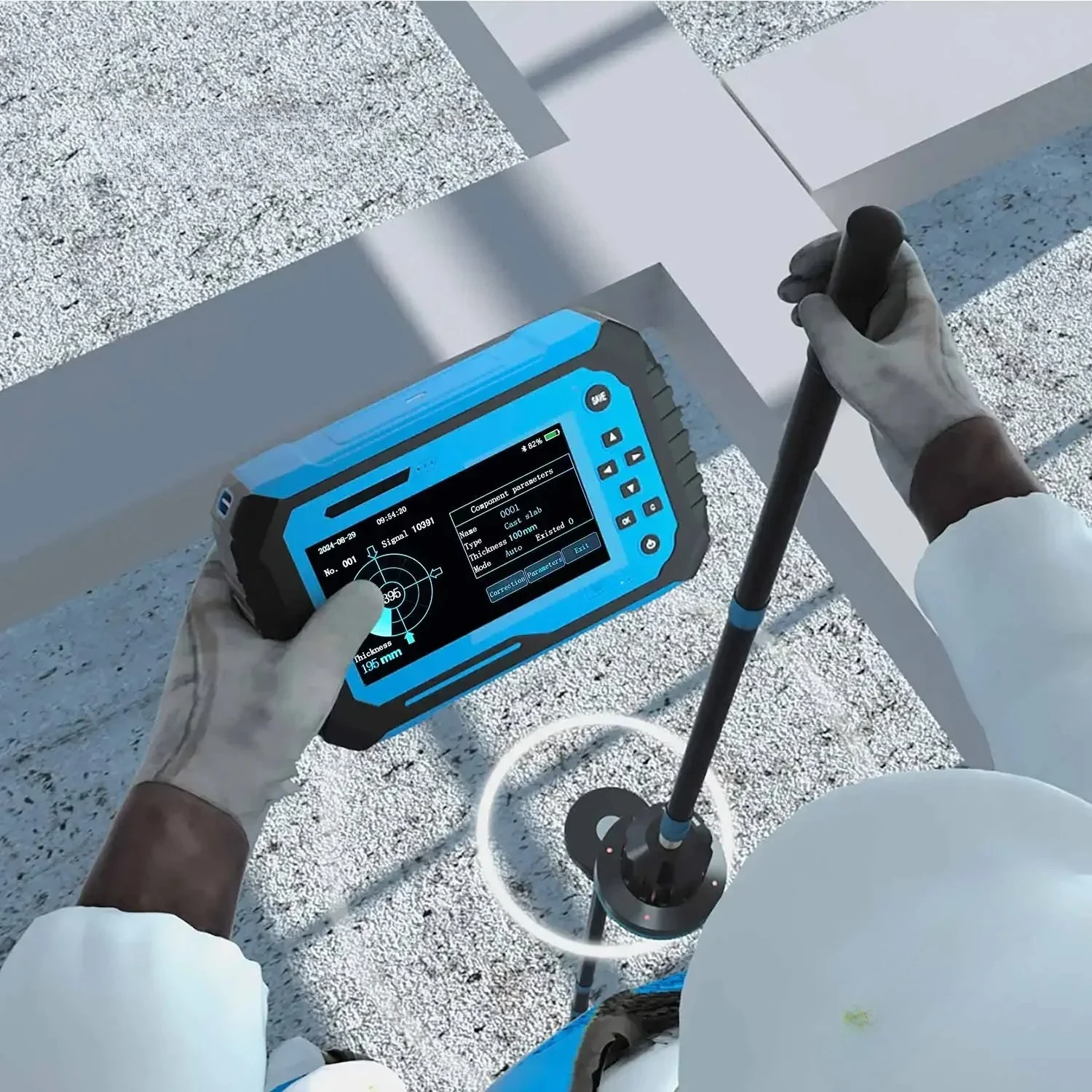 

Verification Of Concrete Slab Thickness Measure The Thickness Of Non-Metallic Materials Concrete Wall Thickness Gauge