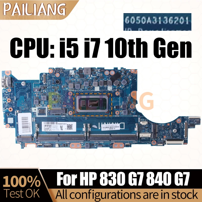 For HP 830 G7 840 G7 Notebook Mainboard 6050A3136201 i5-10210U i5-10310U i7-10510U M08559-601 Laptop Motherboard Full Tested