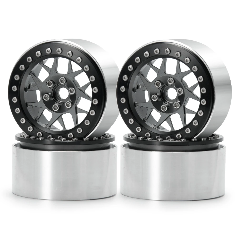 1X(4PCS 2.2 Beadlock-Felgen für 1/10 Axial SCX10 Traxxas TRX4 TRX-6 Z3I9