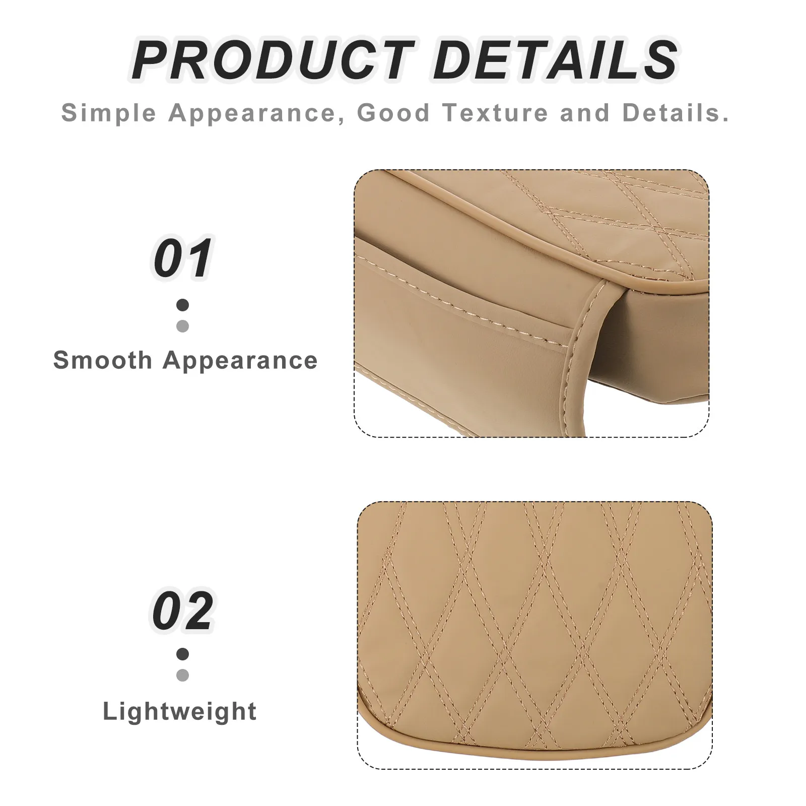 Armrest Box Pad PU Height Extender Storage Pockets for Car Suv Center Console Cushion Vehicle Interior Accessories