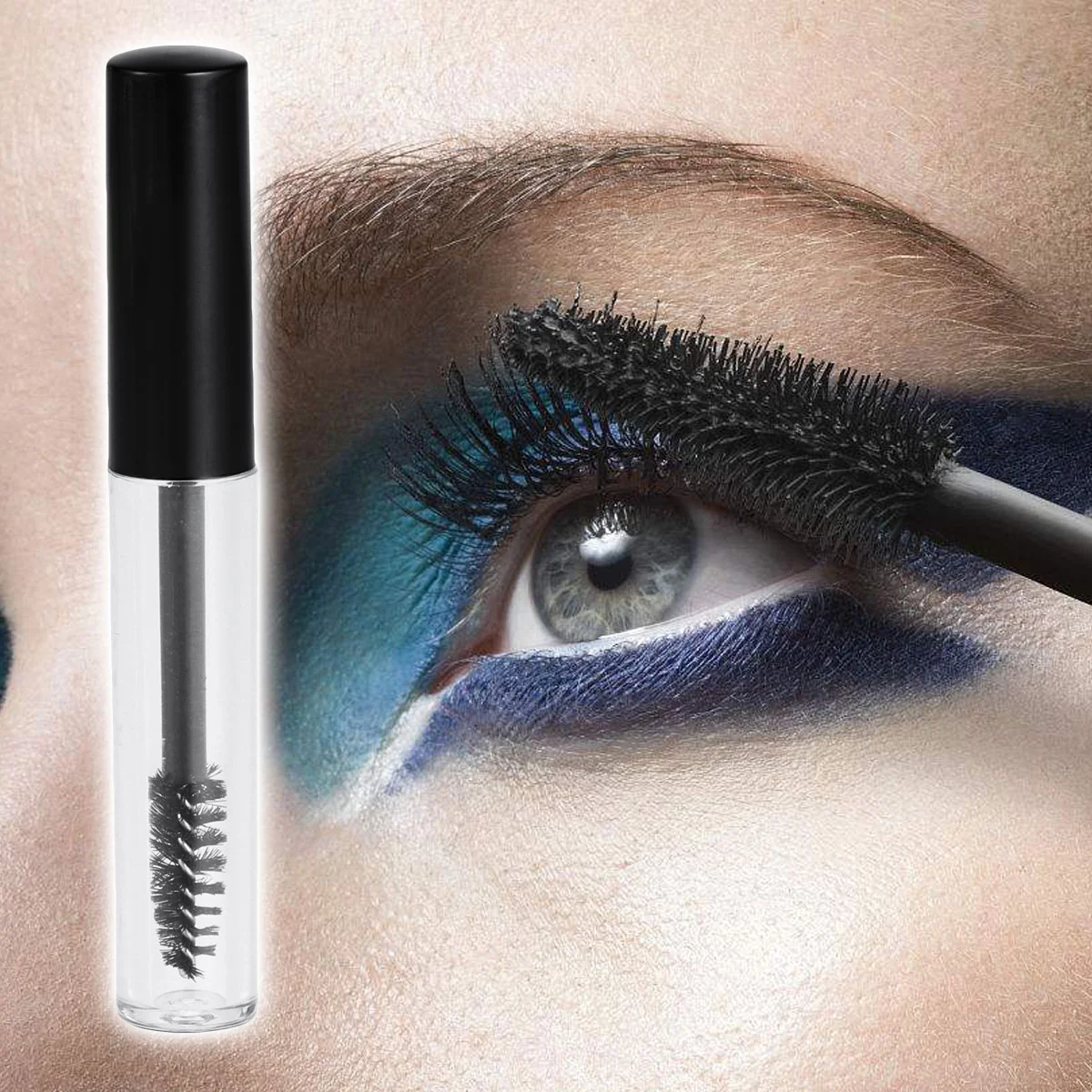 15ML Plastic Clear Empty Mascara Tube Vial Container with Black for Eyelash Growth Mascara plastic tube