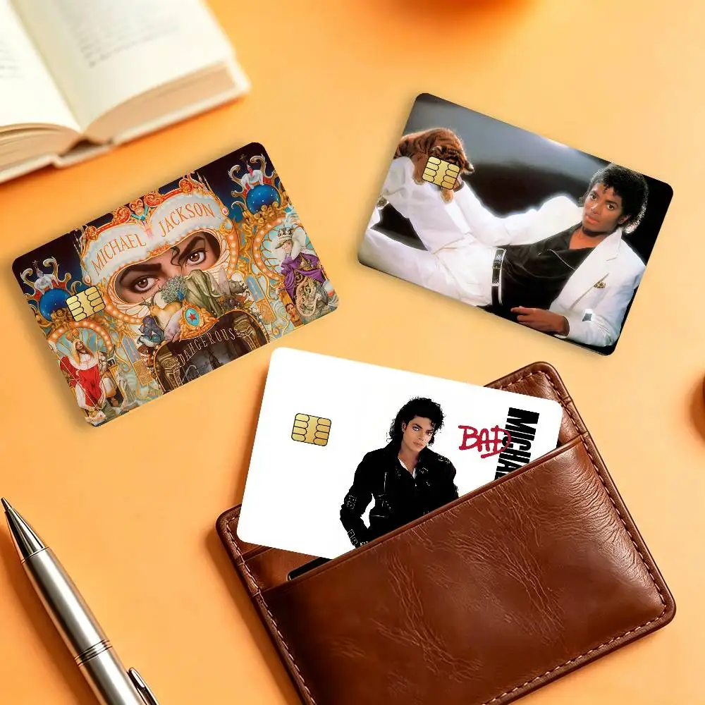 Singer M-Michael J-Jackson Waterproof Card Stickers For Credit Cards Debit Cards And Transit Cards 4pcs