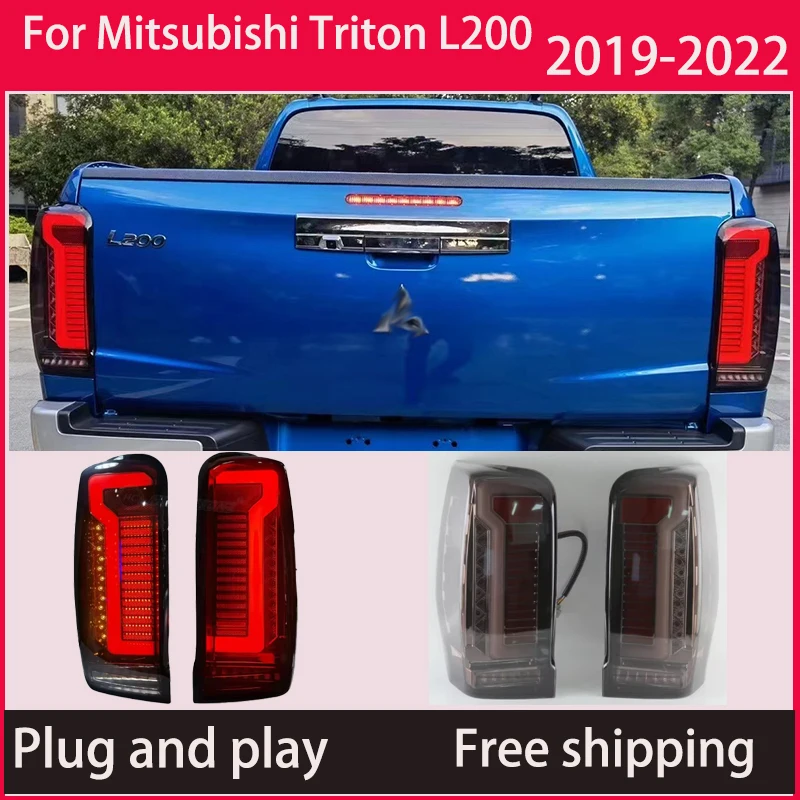 

Автомобильные задние фонари для Mitsubishi Triton L200 2019-2022, светодиодные стоп-сигналы DRL, указатели поворота, автомобильные аксессуары