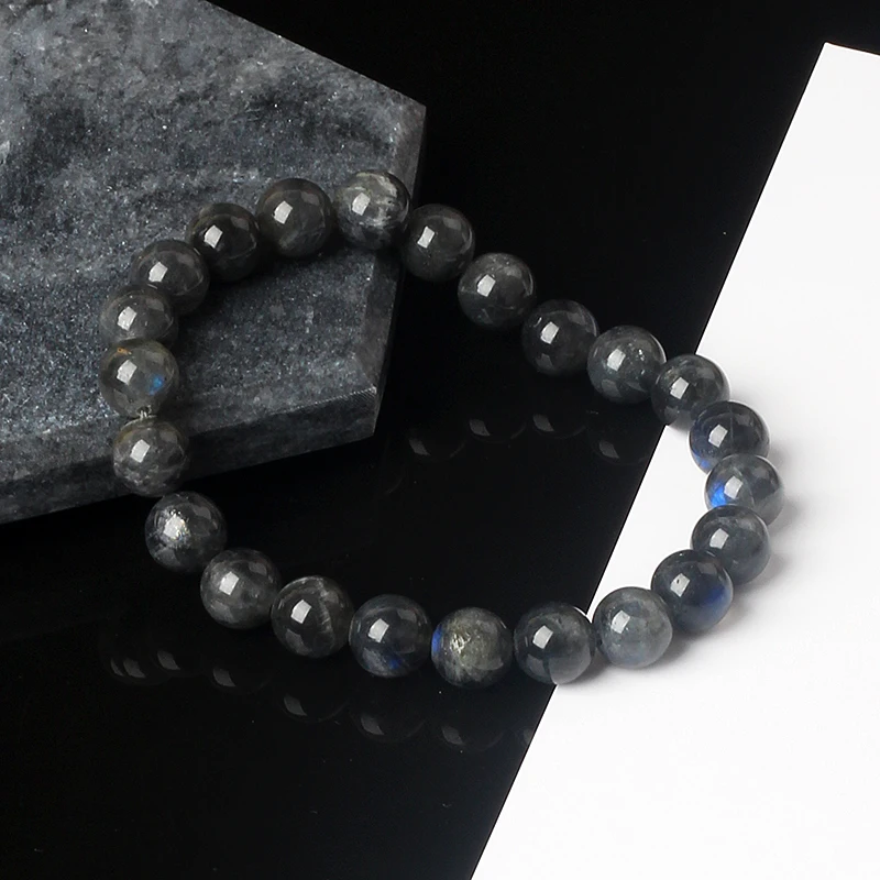 5A Original Flash Labradorite Bracelets for Women Reiki Blue Light Moonstone Beaded Bracelets Nature Semi-precious Stone Jewelry - Image 4