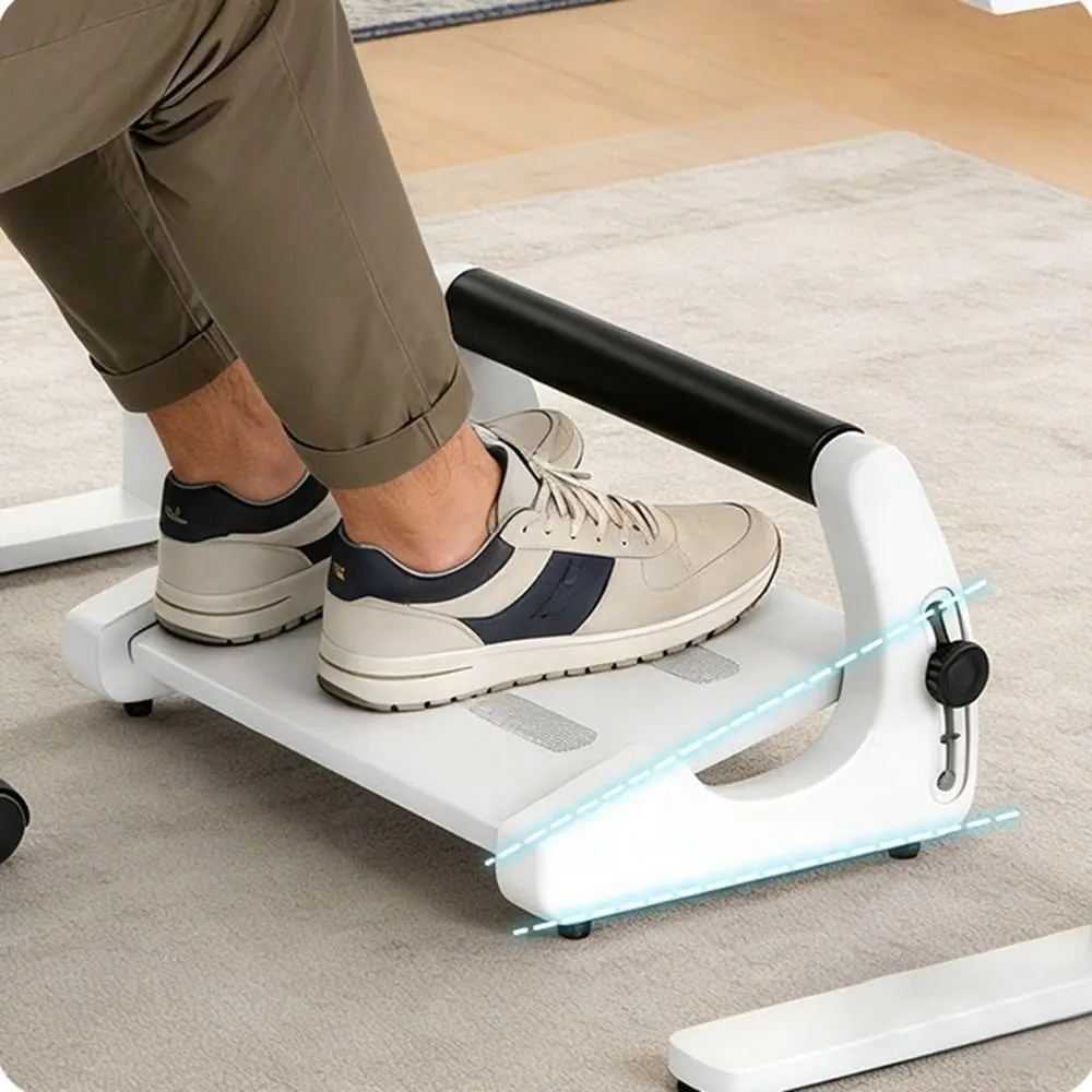Adjustable Angle Under Desk Footrest Ergonomic 5 Level Adjustable Footstool Smooth Edge Textured Surface Office Desk Foot JJ1761