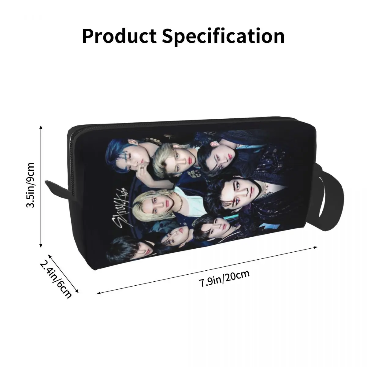 Kpop Star Singer Idol Makeup Bag Pouch Zipper Straykids Cosmetic Bag Travel Toiletry Bag Organizer Storage Purse Men Women