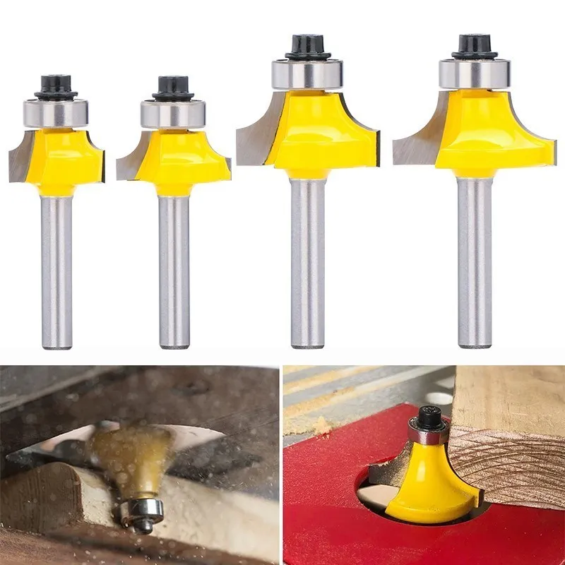 XCAN ตัด6มม.มุมรอบ Router Bit พร้อมแบริ่งสำหรับไม้ขอบทังสเตนคาร์ไบด์เครื่องตัดไม้เครื่องมือ