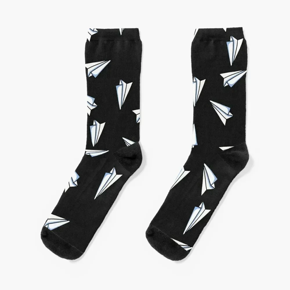 

Paper Plane Socks christmass gift Rugby Stockings compression Socks Man Women's