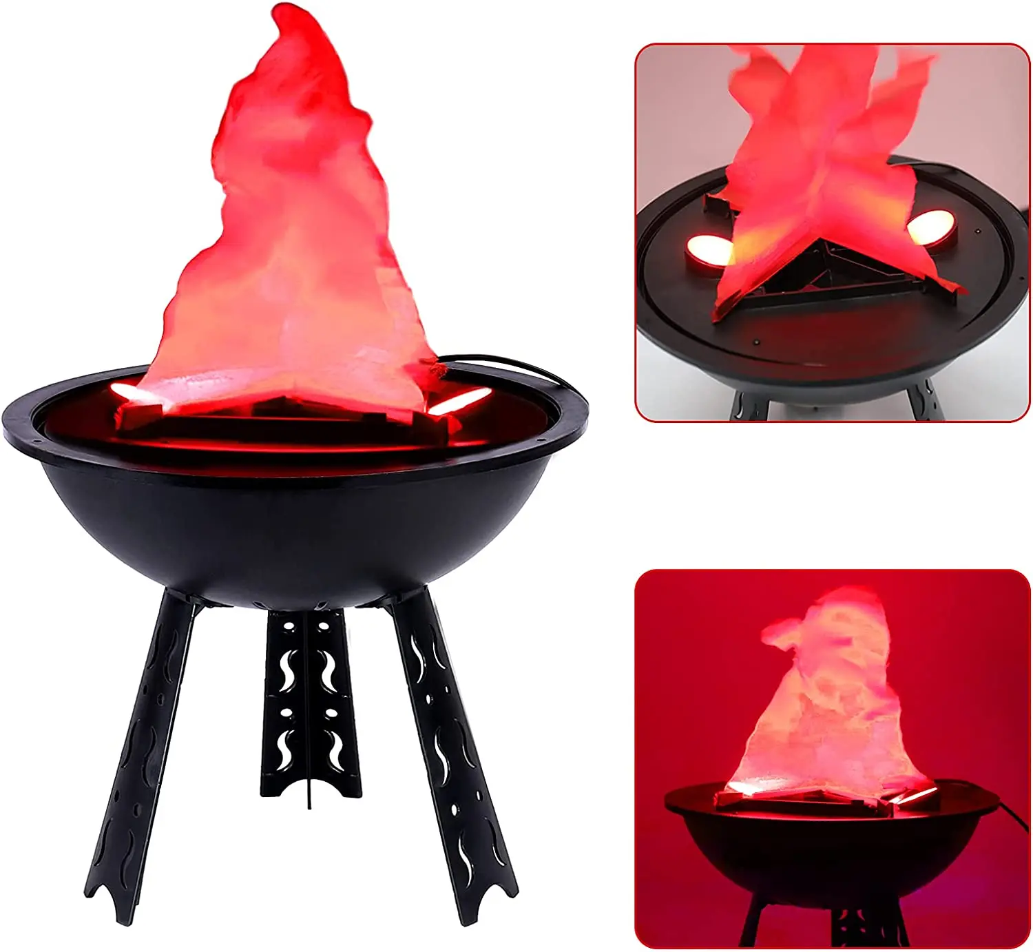 Electric Fake Campfire Lamp 3D Fake Fire Lamp Artificial Flickering Flameless Flame Light Christmas Party Bar Home Party Decor