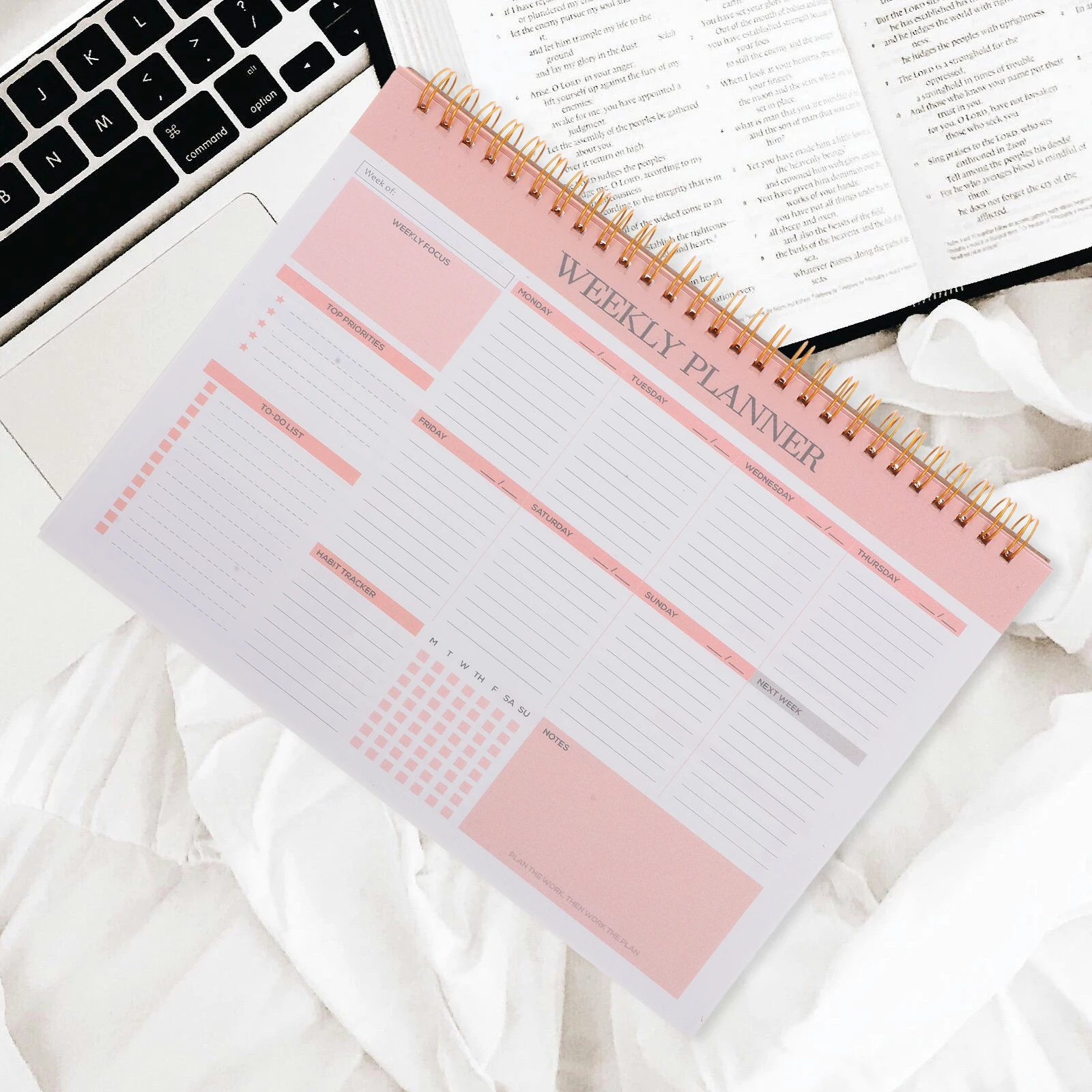 

Weekly Monthly Notebook Daily Checkin Weekly Organizer Task Planner Notepad Work Calendar Projects Planner Book Diet Management