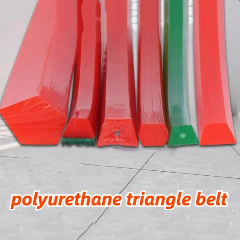 1/2M Red Connected Polyurethane Triangle Conveyor Belt PU Belt Polyurethane Industrial Drive Transmission Belts