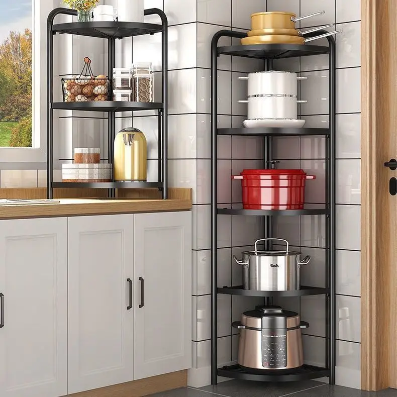 5-Tier Gold Corner Storage Shelf, Freestanding Metal Bathroom Shower Caddy Rack, Waterproof Rustproof Floor Standing Organizer
