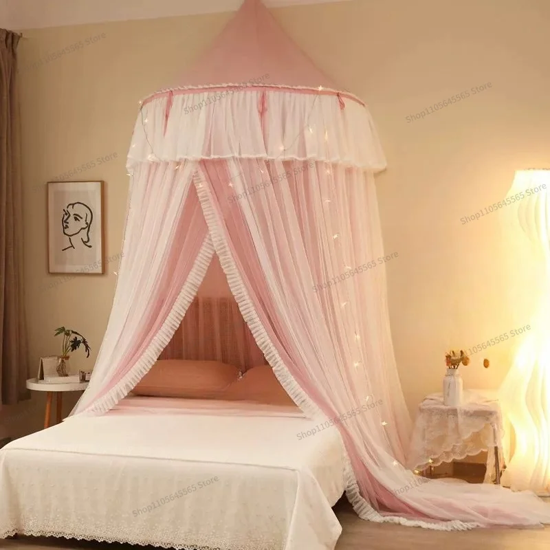 Princess Wind Mosquito Net Dome, No Installation, Bedroom, Home Curtains, Palace Semi-circular Gauze Curtains