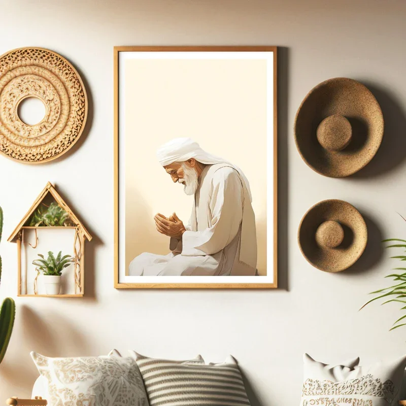 

Modern Muslim Islamic Mosque Winged Angel Sketches Poster Wall Art Printable Canvas Painting Picture Living Room Home Decoration