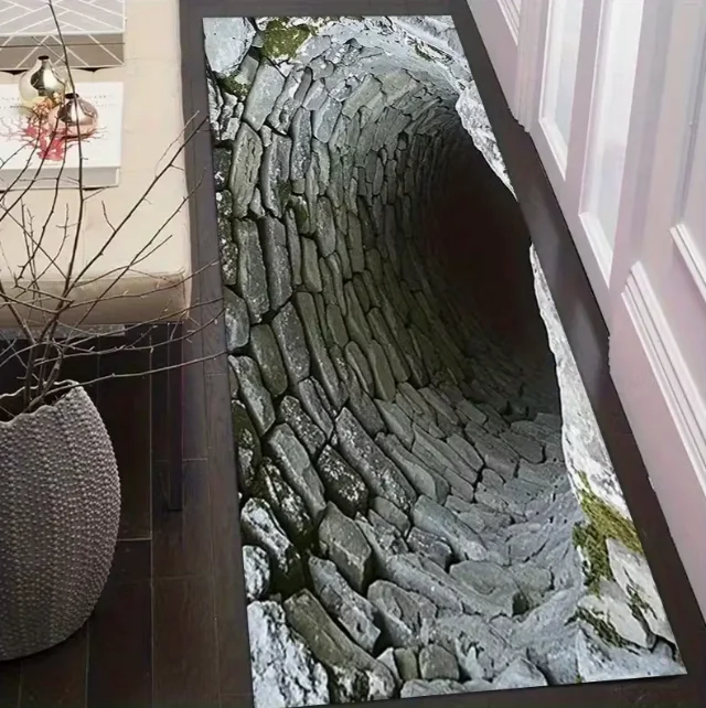 1 قطعة قبو النبيذ الحجري ثقب أسود تصميم ممسحة مناسبة للحمامات غرف النوم غرف المعيشة التخييم وسجاد حمام اليوغا