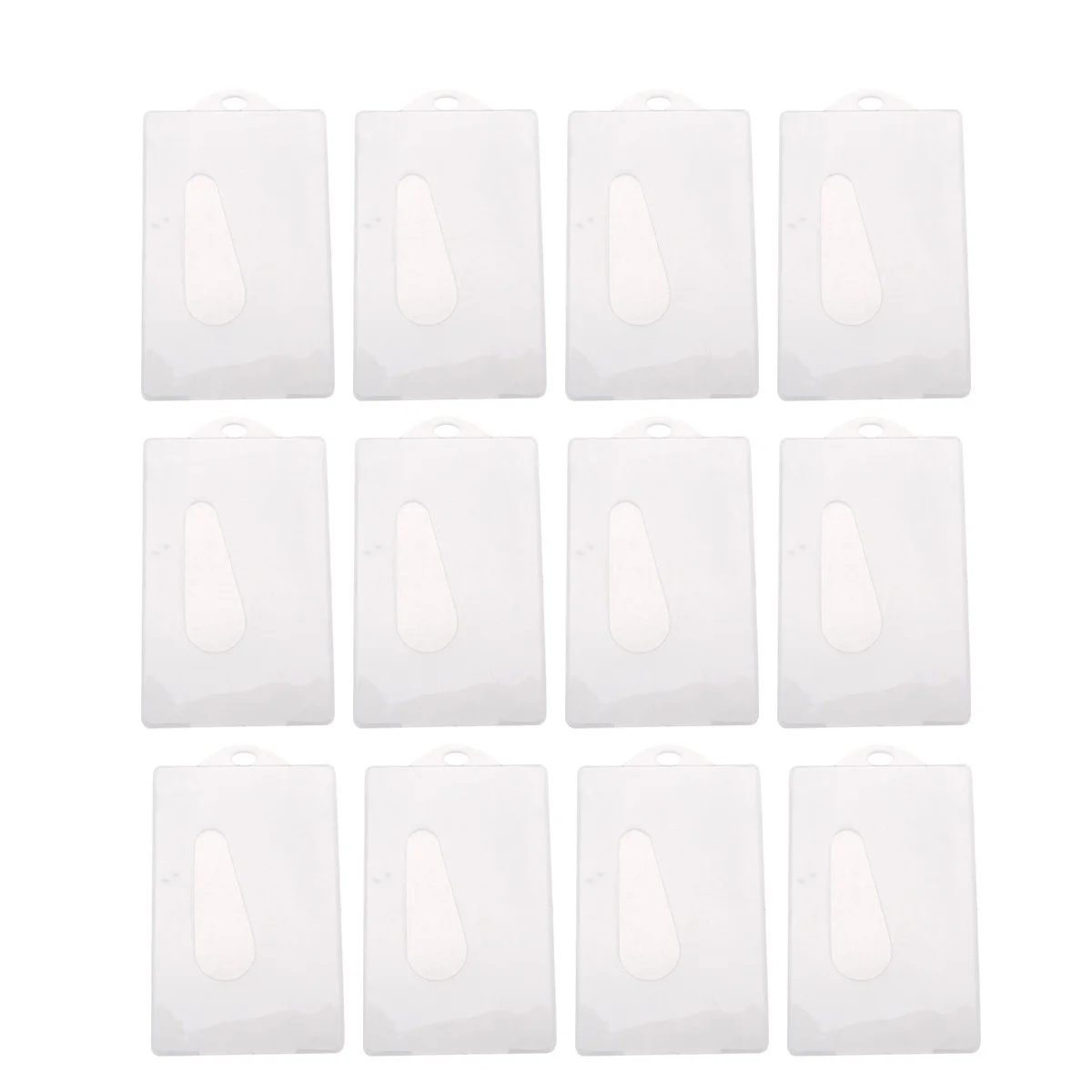 

12pcs Id Holder Transparent Plastic Cover For Bus Bank Card Protection Lightweight Certificate Storage Organizer Case