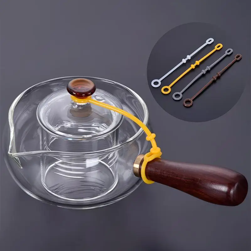 1/4pcs Silicone Teapot Lid Fixing Straps Leak-Proof Clips Heat-resistant Anti Slip Ensure The Lid Stays Securely Locked In Place