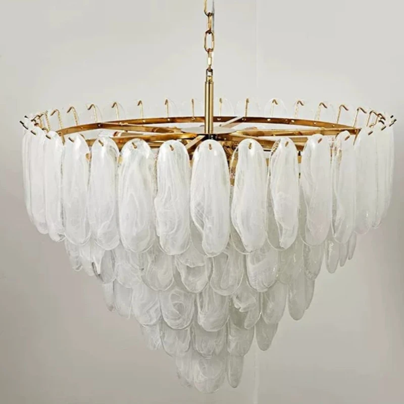 Luxury Glass Chandelier for Living Room Bedroom Restaurant Dining Room Decor Modern Glass Pendant Light Indoor Lighting Fixture