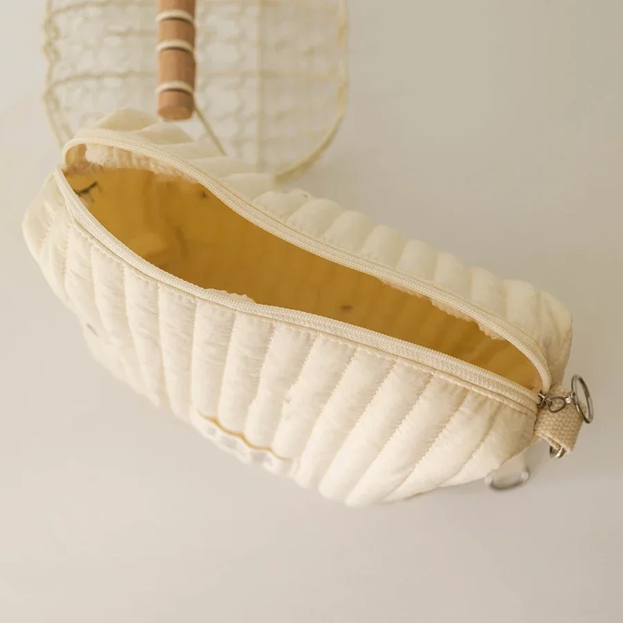 Bolsa de fraldas para bebês recém-nascidos com zíper, bolsa para fraldas, carrinho de viagem, armazenamento, nova bolsa para mamãe, estampa fofa, bordado, bolsa para mamãe