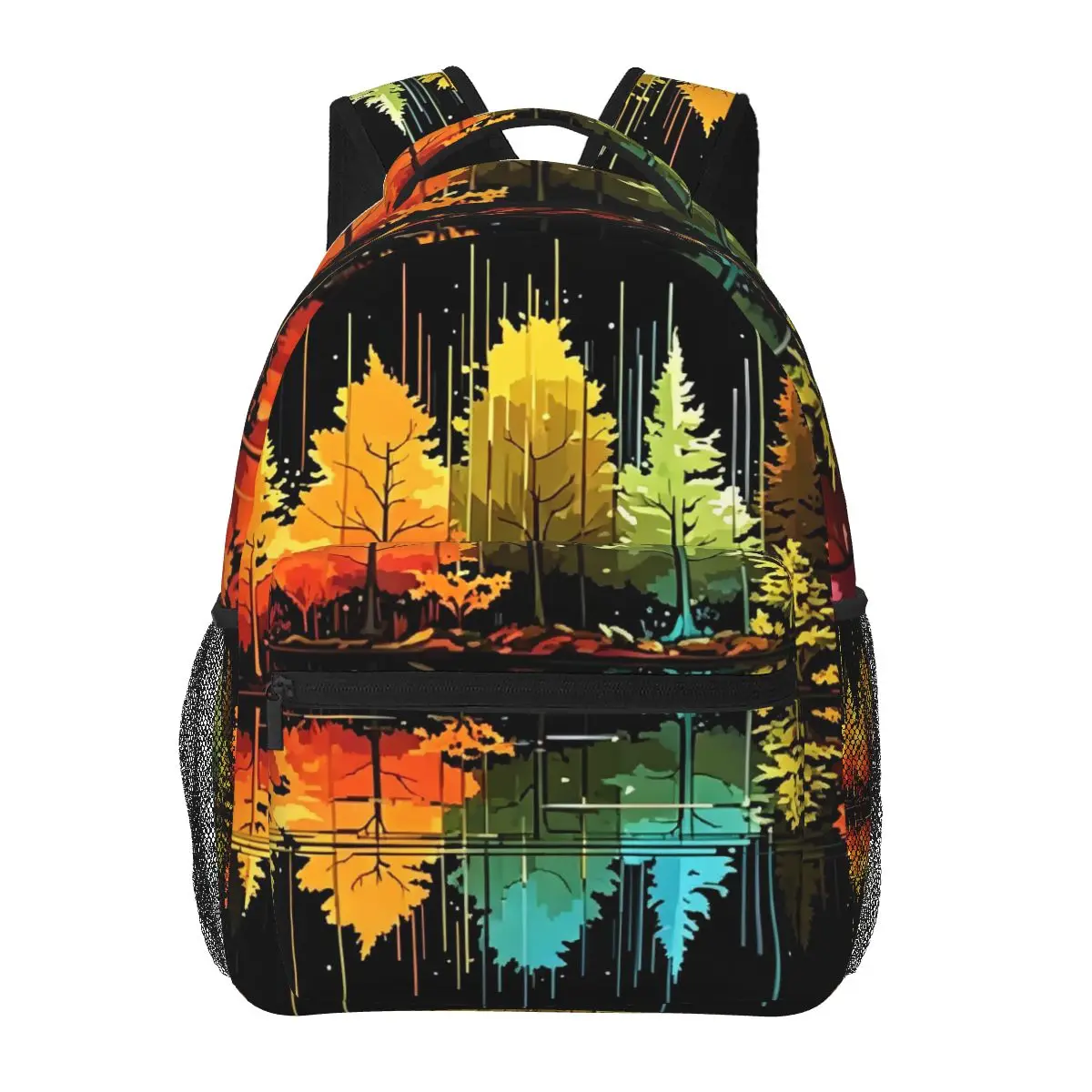 Trees Nature Mountains Adventure Outdoor Wildlife Forest Graphic Backpacks Bookbag Students School Bags Rucksack Shoulder Bag