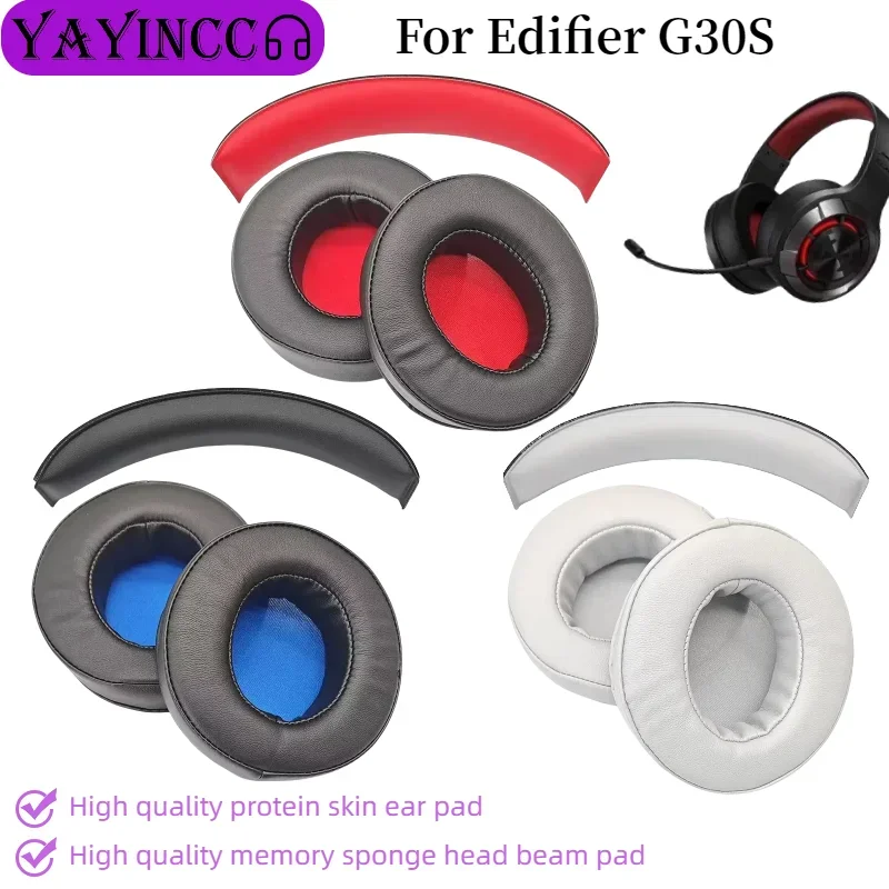 

YAYINCC Replacement Head beam cushion/ Ear Pads for Edifier G30S Headphones Earmuff Repair Parts Perfect installation
