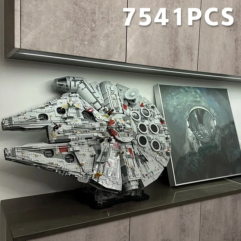 7541 Uds Space Wars 75192 Falcon barco bloques de construcción ladrillos adulto niño milenio nave espacial 05132 para regalos de cumpleaños de Navidad