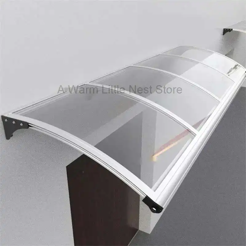 Aluminum Alloy Rain Awning with Sink Villa Balcony Eaves Home Outdoor Courtyard Rainproof Gazebos Front Door Canopy Sun Shelter