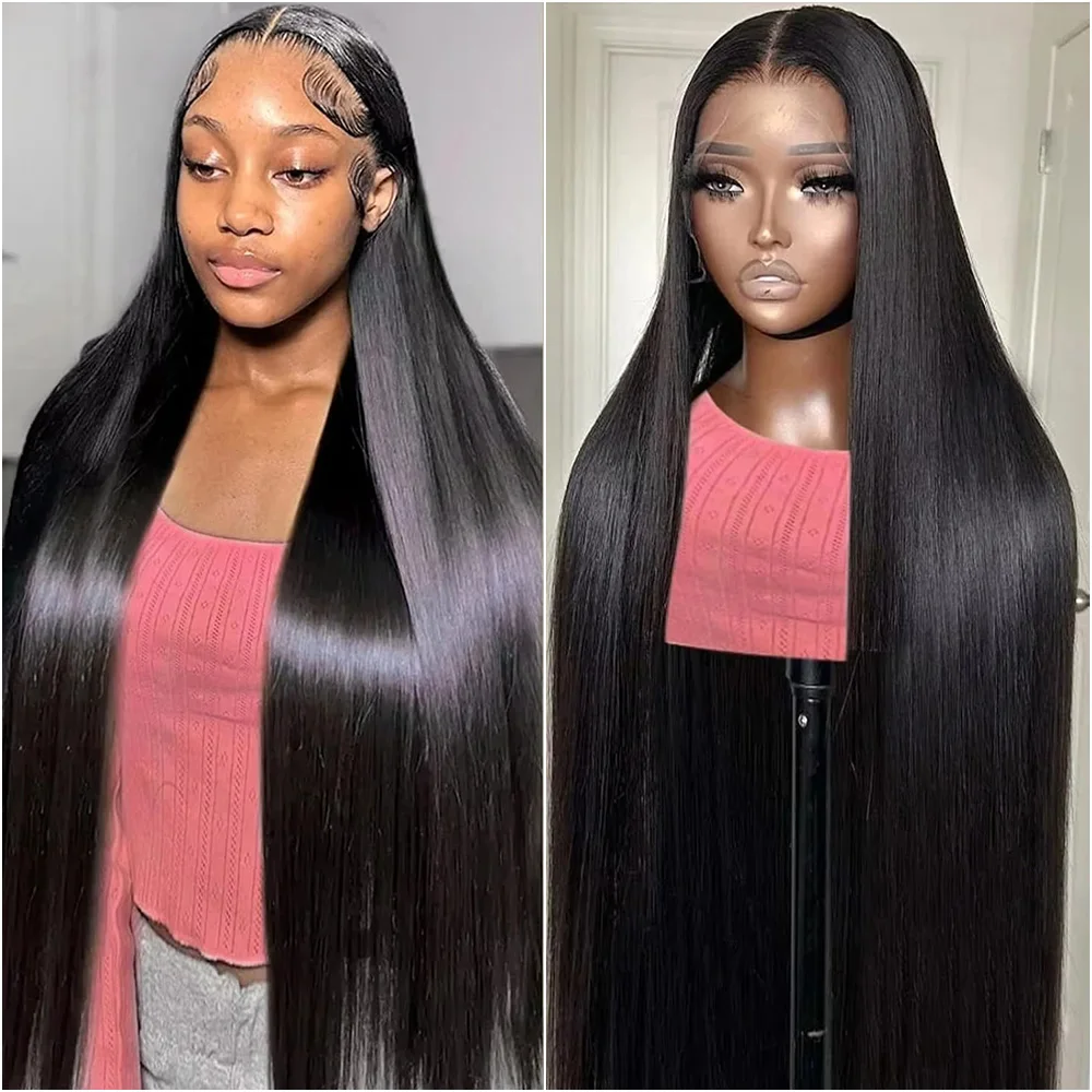 

200 Плотность Bone Straight 13x4 HD Парик Фронта Шнурка Бразильский 360 Полностью Прозрачный Кружева 13x6 Фронтальный 100% Парики Человеческих Волос Для Женщин