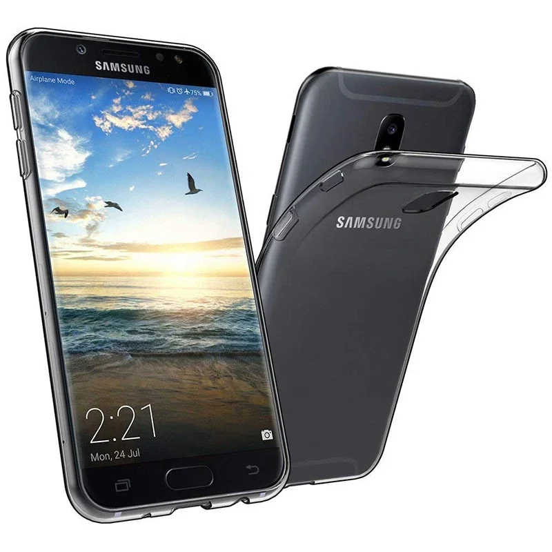 Прозрачный силиконовый чехол для телефона Samsung Galaxy J3 2017 версия для ЕС J3 Pro 2017 J3Pro прозрачный Ультратонкий чехол из ТПУ