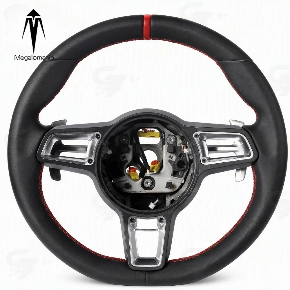 Leather Steering Wheel for Porsche 911 GT3 RS 997 991 987 981 970 971 974 955 957 Cayenne Carrera Turbo Panamera Sport Turismo
