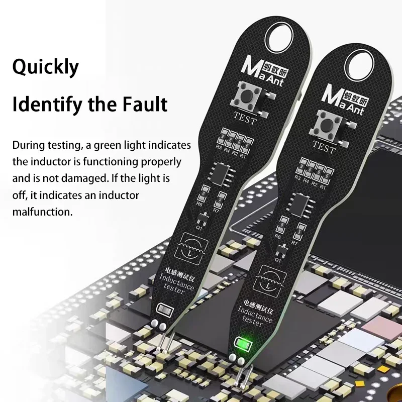 M093 Inductance Tester Motherboard Coil Tester Inductor Detector Repair Tool Electromagnetic Induction Quick Fault Check Tool