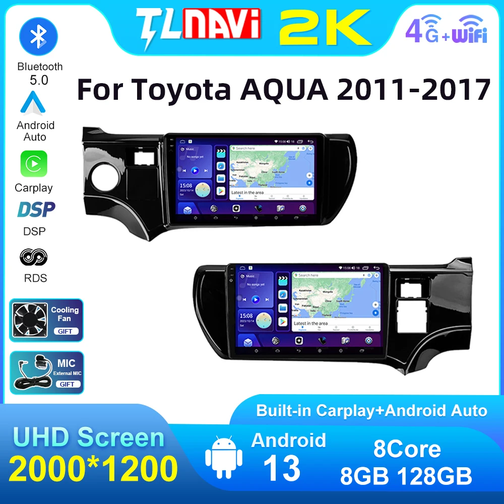 

Tulenavi Auto Radio For Toyota Aqua Prius C 2011-2017 Car Multimedia no DVD Stereo Player Carplay GPS Navigator Head Unit