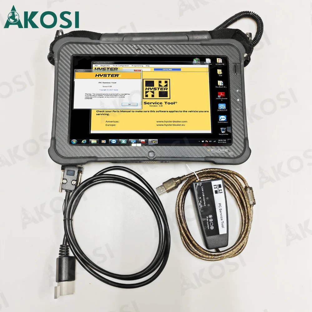 

V4.99 for hyster yale forklift truck diagnostic scanner Yale Hyster PC Service Tool Ifak diagnositc tool with Xplore tablet